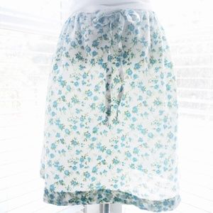 Floral Tie-Front Skirt